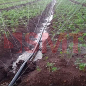 rain pipe in field