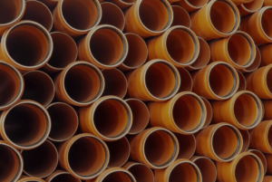 Bundle of 3-layer rigid PVC foam core pipes for drainage sewerage and underground piping applications